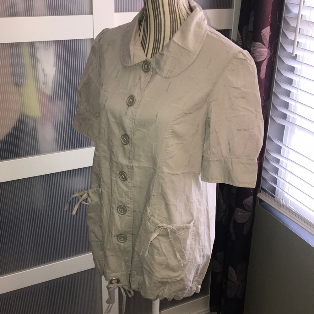 Tullette button down tunic top